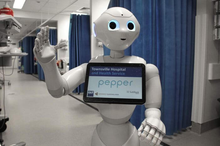 Pepper the robot assisting nurses at the Townsvile Hospital